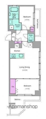 クレヴィアリグゼ西巣鴨(2LDK/2階)の間取り写真