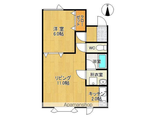 コーポスマイル24B(1LDK/2階)の間取り写真