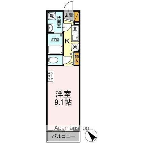 MAGNOLIA COUT マグノリアコート(1K/1階)の間取り写真