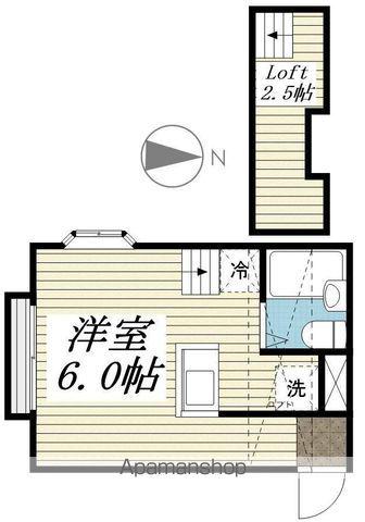 ミストラルA(ワンルーム/1階)の間取り写真