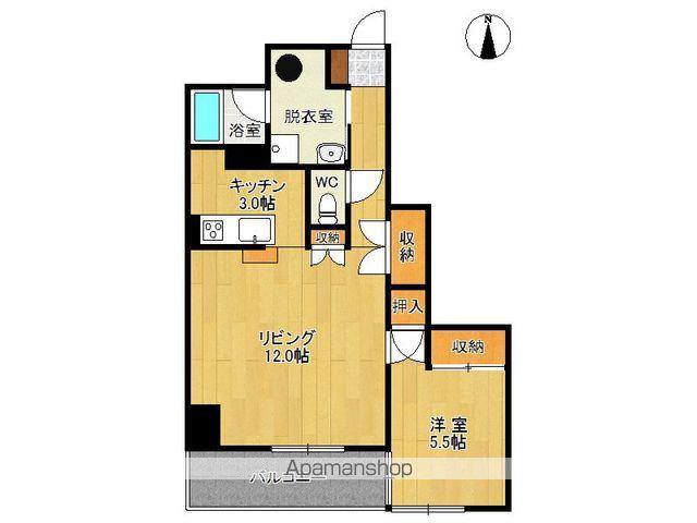 CENTER CITY5(1LDK/9階)の間取り写真