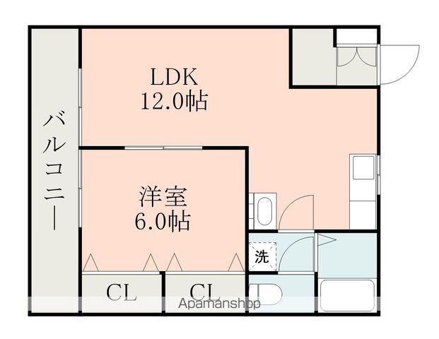 ヴェルコート(1LDK/2階)の間取り写真