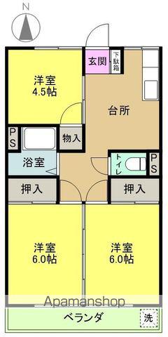 金賀マンション(3K/1階)の間取り写真