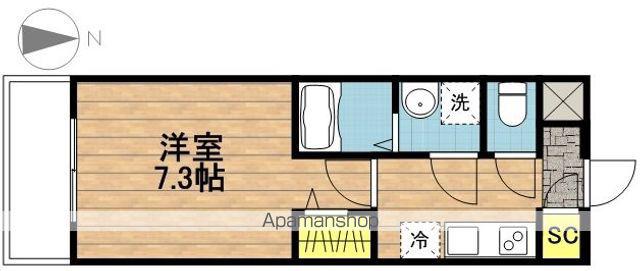 サンロイヤルⅢ(1K/1階)の間取り写真