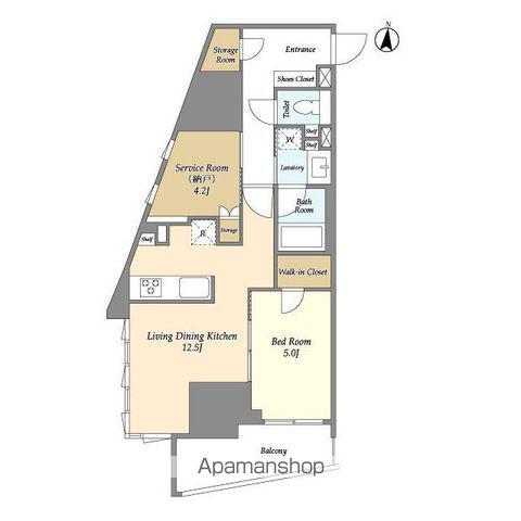 LASANTE文京千駄木(1SLDK/7階)の間取り写真
