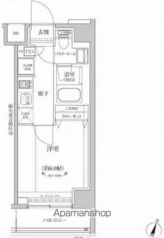 RELUXIA横濱元町(1K/7階)の間取り写真