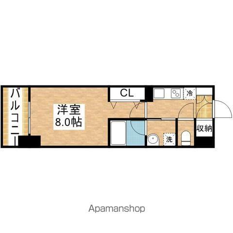 グランドゥール瑞穂通(1K/2階)の間取り写真