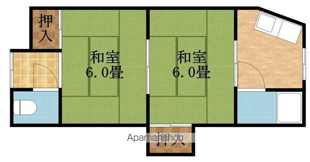 池田文化2号棟(2K/2階)の間取り写真