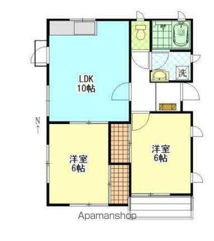 ロワジール緑園(2DK/2階)の間取り写真