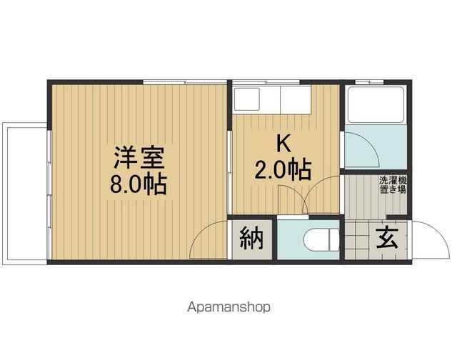 第二大河原荘(1K/2階)の間取り写真
