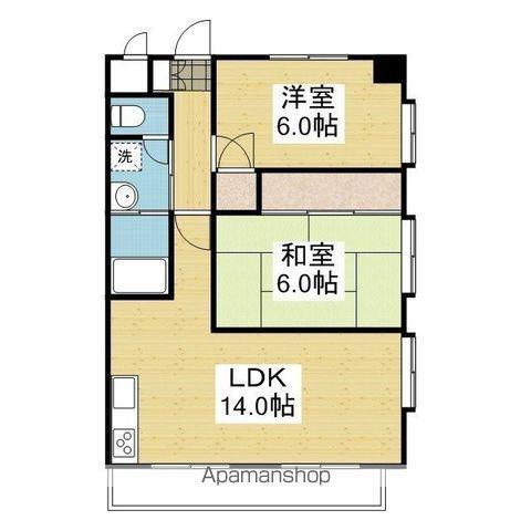 ソレイユ鷹ノ子駅前(2LDK/3階)の間取り写真