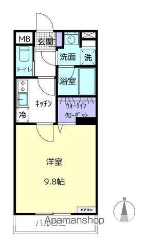 アライブⅤ(1K/1階)の間取り写真