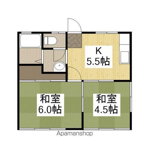 コーポ阿部(2K/2階)の間取り写真