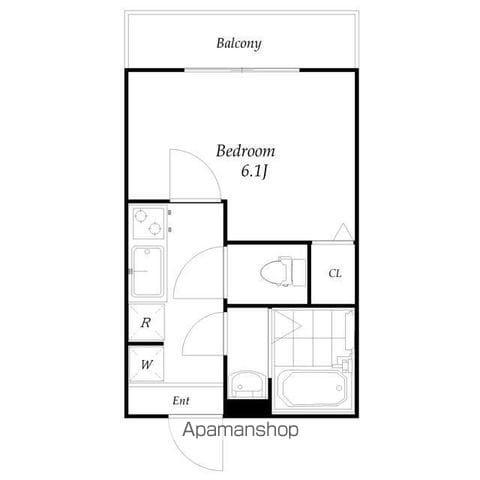 HX SHINKEMIGAWA(1K/2階)の間取り写真