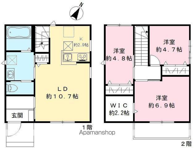 京浜東北・根岸線 大宮駅(埼玉) 徒歩17分 2階建 築2年(3LDK)の間取り写真