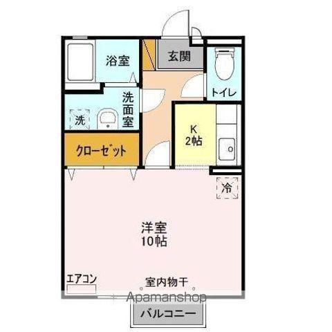 レグルス・レジデンス(1K/2階)の間取り写真