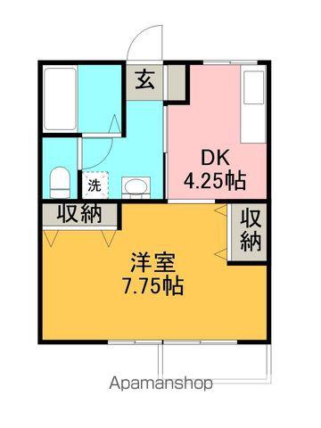 ハイネスKASHIWA(1K/1階)の間取り写真