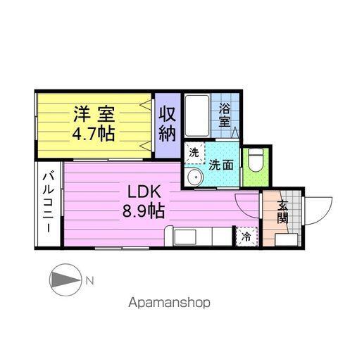 クレストⅦ(1LDK/1階)の間取り写真