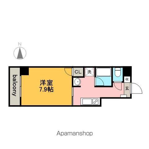 アーバンフラッツ伏見LA DOUCEUR伏見(1K/9階)の間取り写真