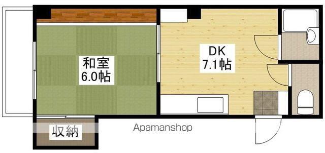 まつもとビル(1DK/3階)の間取り写真