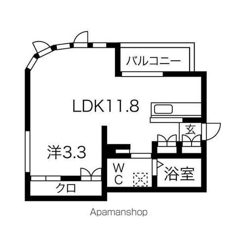 ピアニス・モレック(1LDK/3階)の間取り写真
