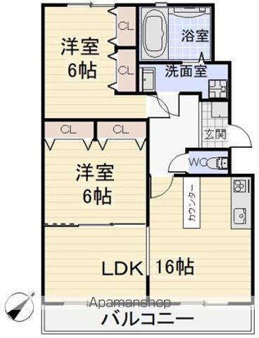 サンシャインイトウ(2LDK/3階)の間取り写真