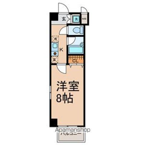 ジュネス藤森(1K/4階)の間取り写真