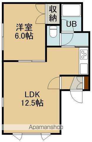 ファミールⅡ(1LDK/1階)の間取り写真