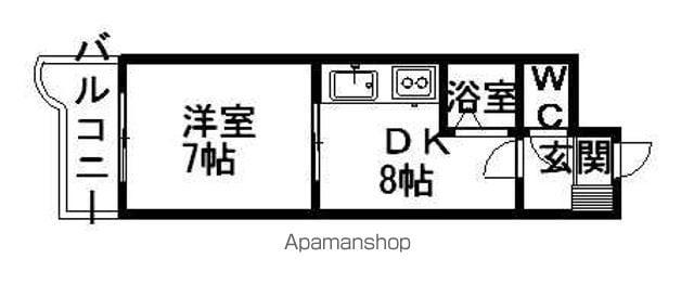 PEOPLE NO3(1DK/3階)の間取り写真
