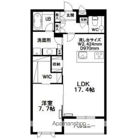 HILLS RESIDENTIAL S12(1LDK/2階)の間取り写真