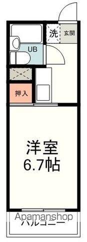 プレジール青葉(1K/1階)の間取り写真