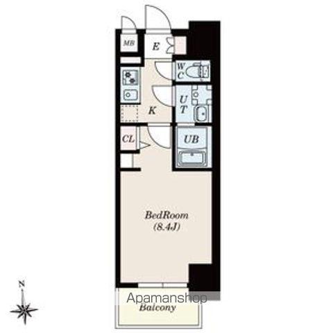 S-RESIDENCE尾頭橋BEAUTE(1K/4階)の間取り写真