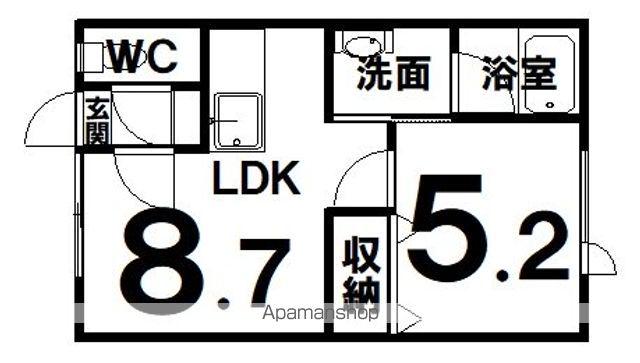 アールトワ昭和(1LDK/2階)の間取り写真