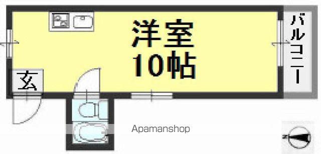 サニーハイツ(ワンルーム/2階)の間取り写真