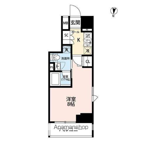 プレール・ドゥーク神楽坂(1K/4階)の間取り写真