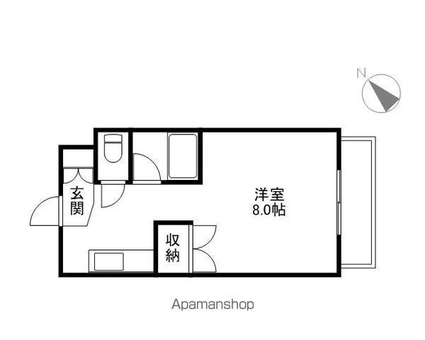 カルテットKOBORI A棟(1K/4階)の間取り写真