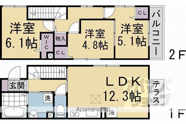 深草プロジェクト D棟(3LDK)の間取り写真