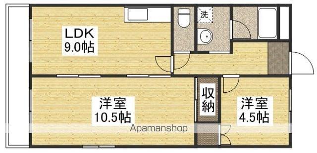 シティハイツ清水(2LDK/4階)の間取り写真