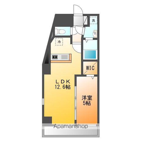 グランドイースト高松町(1LDK/7階)の間取り写真