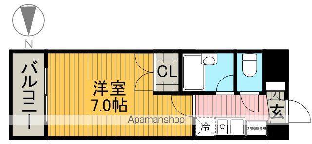 ビハ-ラ白壁(1K/4階)の間取り写真
