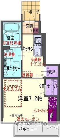 GRAND SOLEIL 北鬼柳 B(1K/1階)の間取り写真