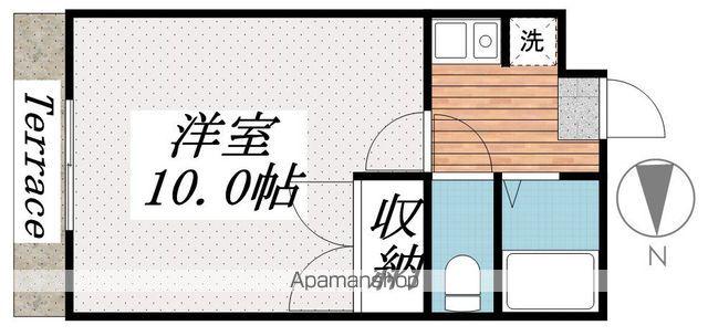 ミラージ(1K/1階)の間取り写真