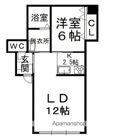 M・ルモンドⅡ(1LDK/2階)の間取り写真