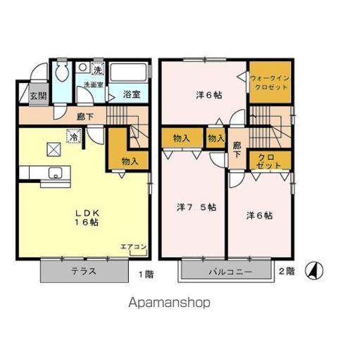 プラセール・おさだ AB(3LDK)の間取り写真