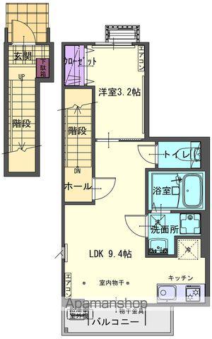 ERALDO Ⅰ(1LDK/2階)の間取り写真
