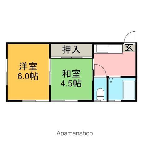 シティハイツ(2K/1階)の間取り写真