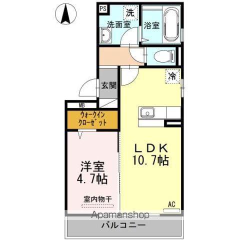 アナザースカイ(1LDK/2階)の間取り写真