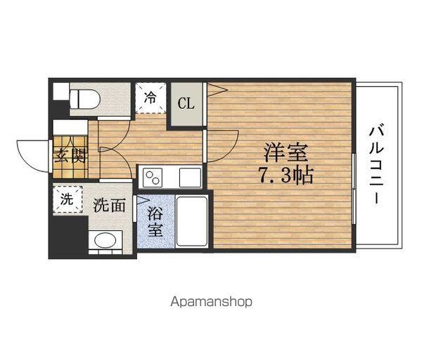 PRESSANCE谷町リーベ(1K/6階)の間取り写真