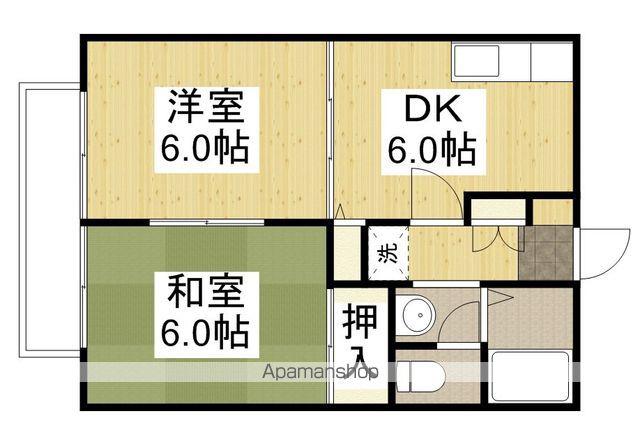 ビーライン泉 A(2DK/2階)の間取り写真