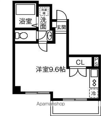 リエス千代田橋(1K/6階)の間取り写真